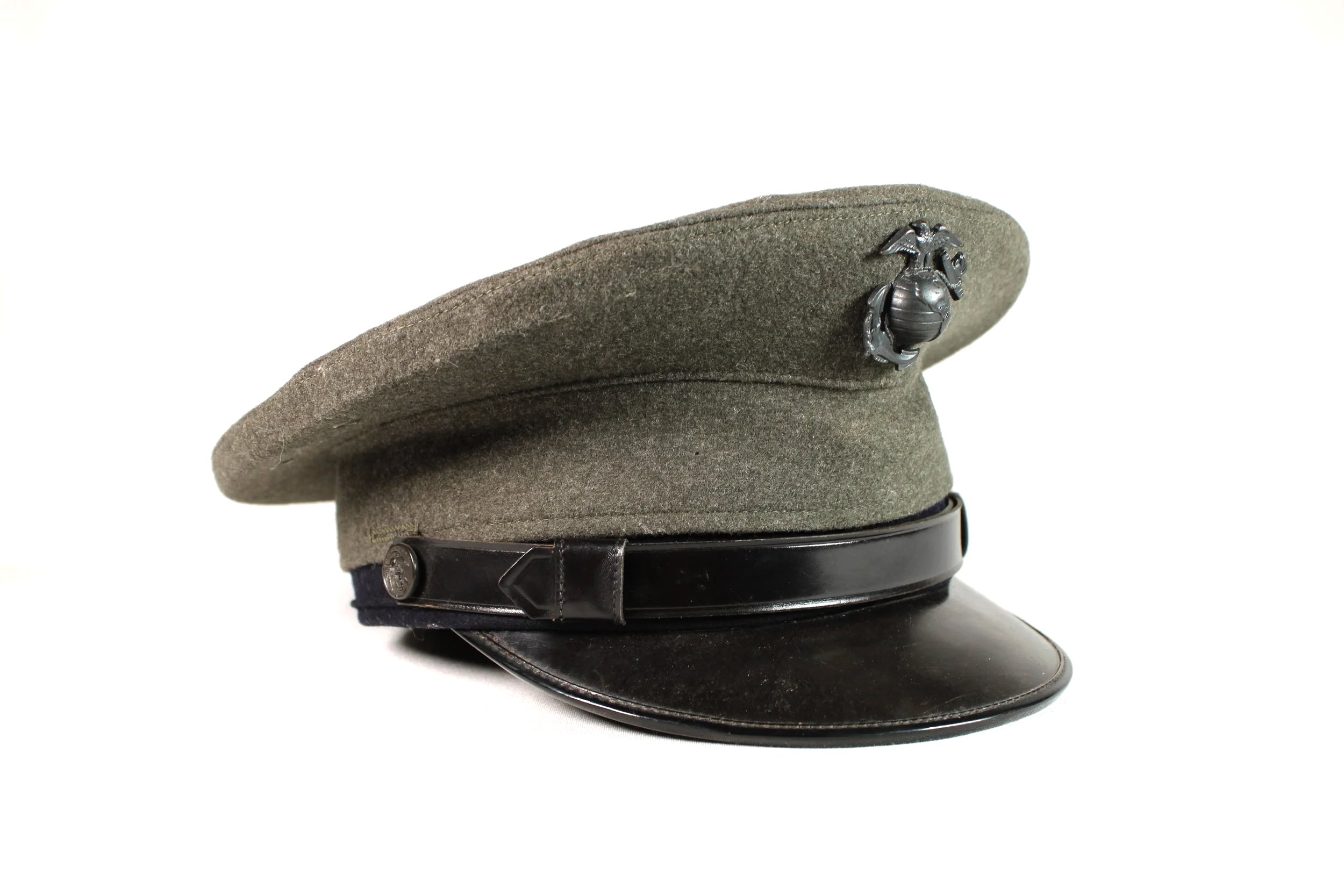 Vietnam War USMC US Marine Corps 1961 Visor Cap ( Named & Unit Marked ) — image 2