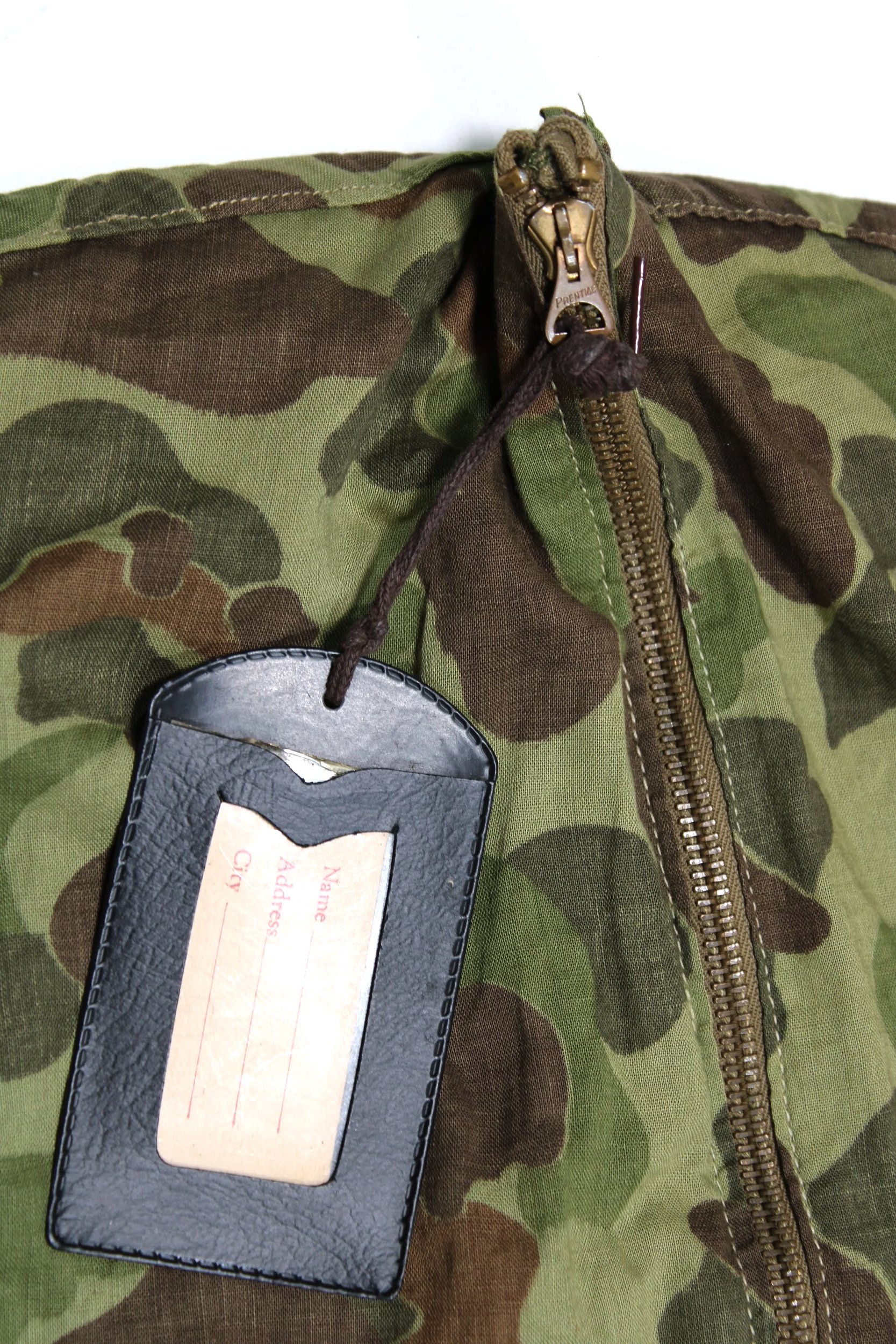 1960's / 70's Frogskin Camouflage Laundry / Coat Bag — image 2