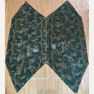 Rare 50's Belgian Army Shelter Half's Tent / Poncho Set …