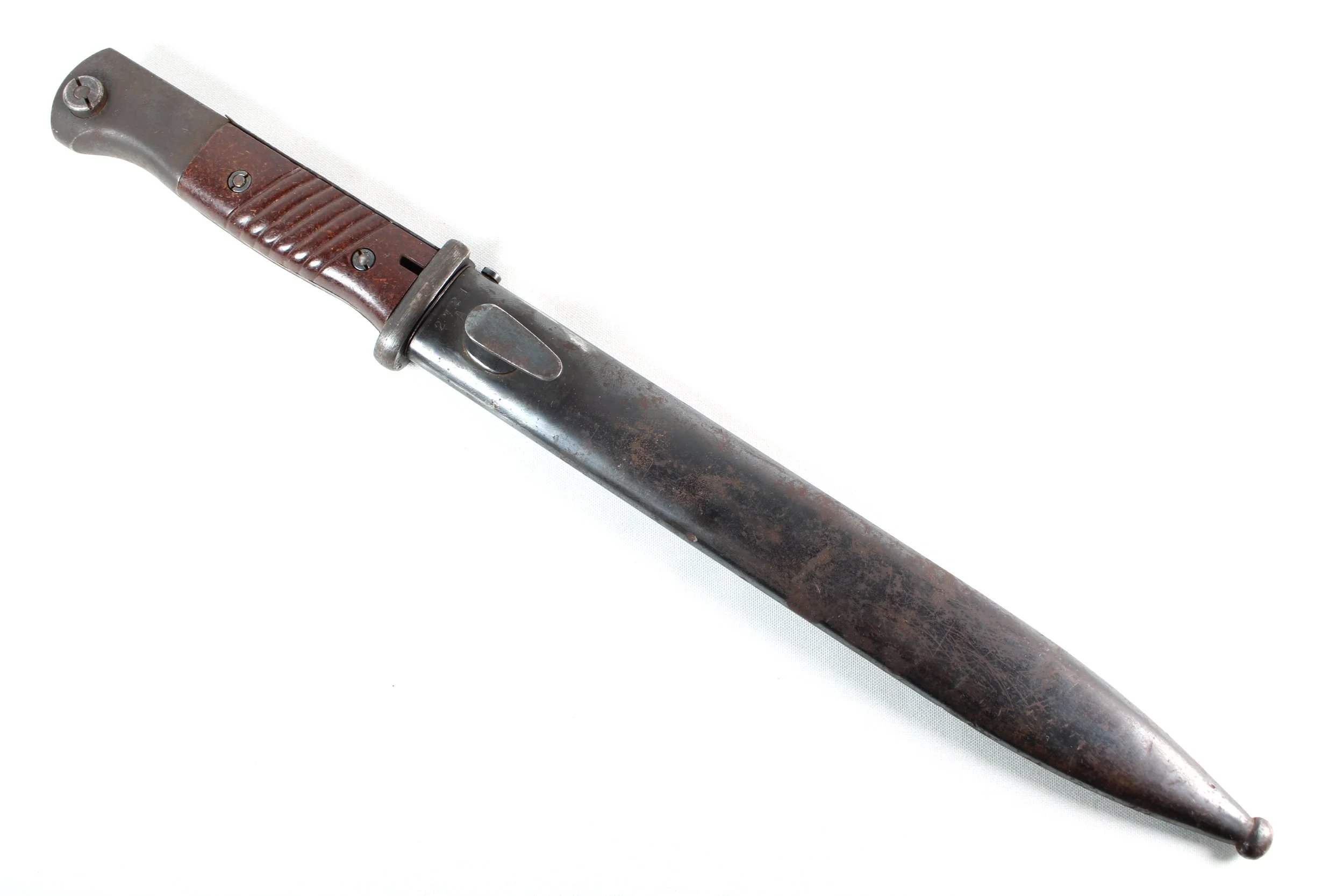 Original WW2 German Non Matching Late War 44 Marked K98 Bayonet — image 3