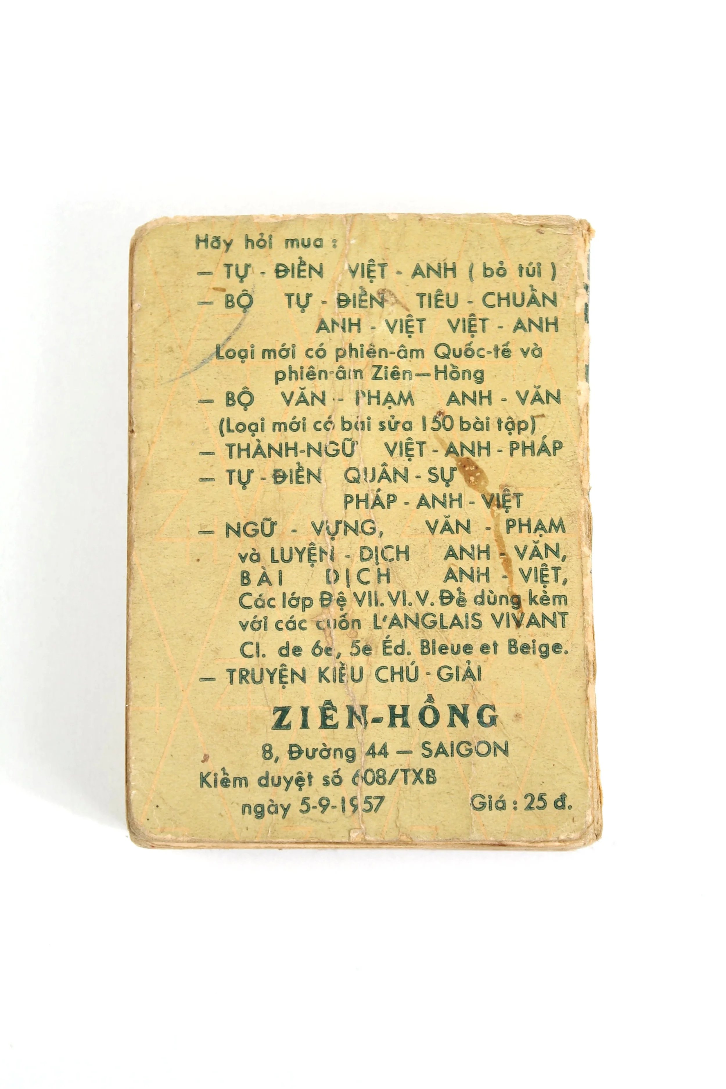 Vietnam War Very Rare Vietnamese - English pocket Dictionary 1956 — image 5