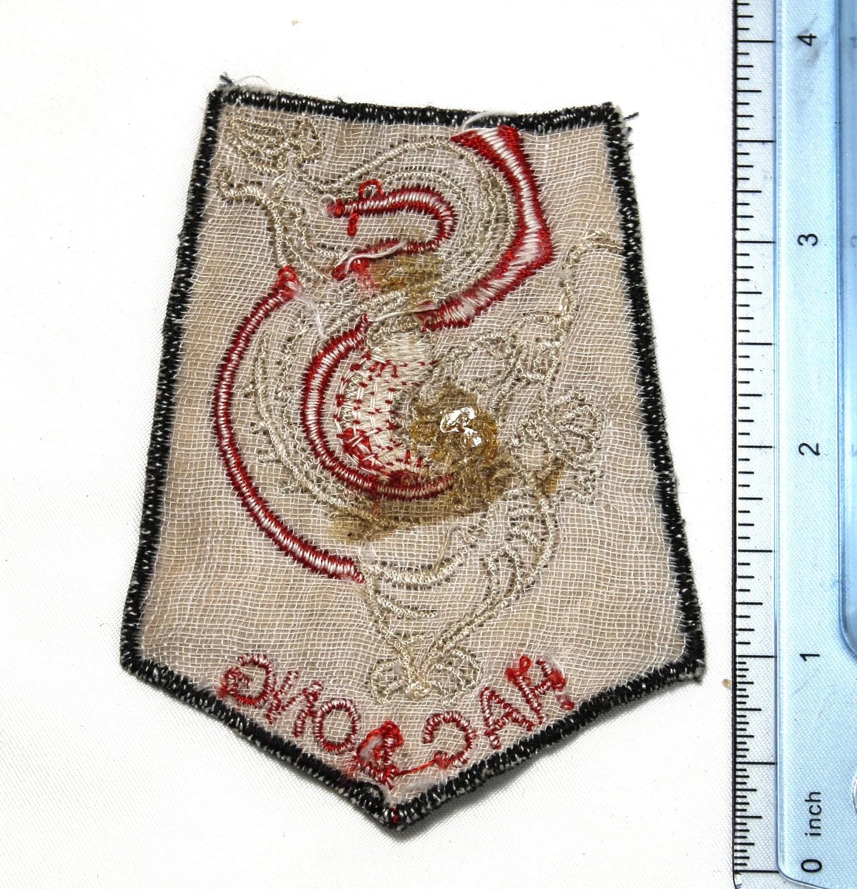 Vietnam War ARVN 5th Marine Bn 'HAC LONG' (Black Dragon) Team Patch — image 2