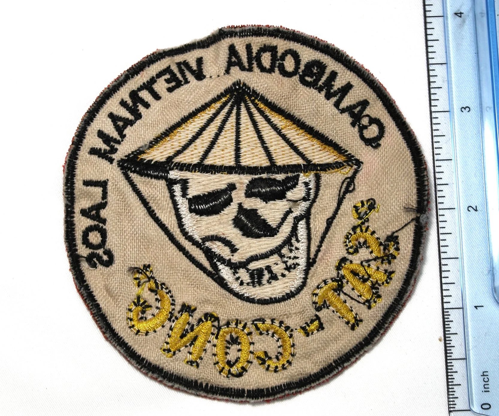 Vietnam War Original (Sat Cong) 'KILL COMMUNISTS' Cambodia Vietnam Laos Patch — image 2