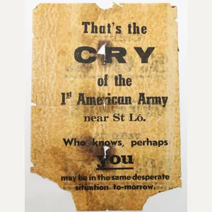 WW2 German Original Propaganda Leaflet Normandy