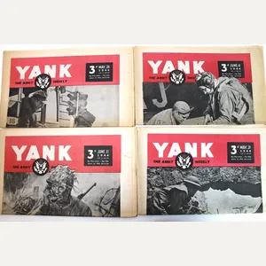 Lot of 4 WW2 YANK Magazines