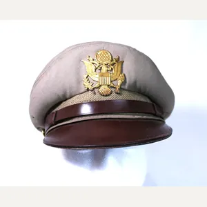 WW2 US Army Aircorps USAAF Officers Pilots Khaki Visor Hat