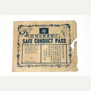 KOREAN WAR UNITED NATIONS MILITARY SAFE CONDUCT PASS