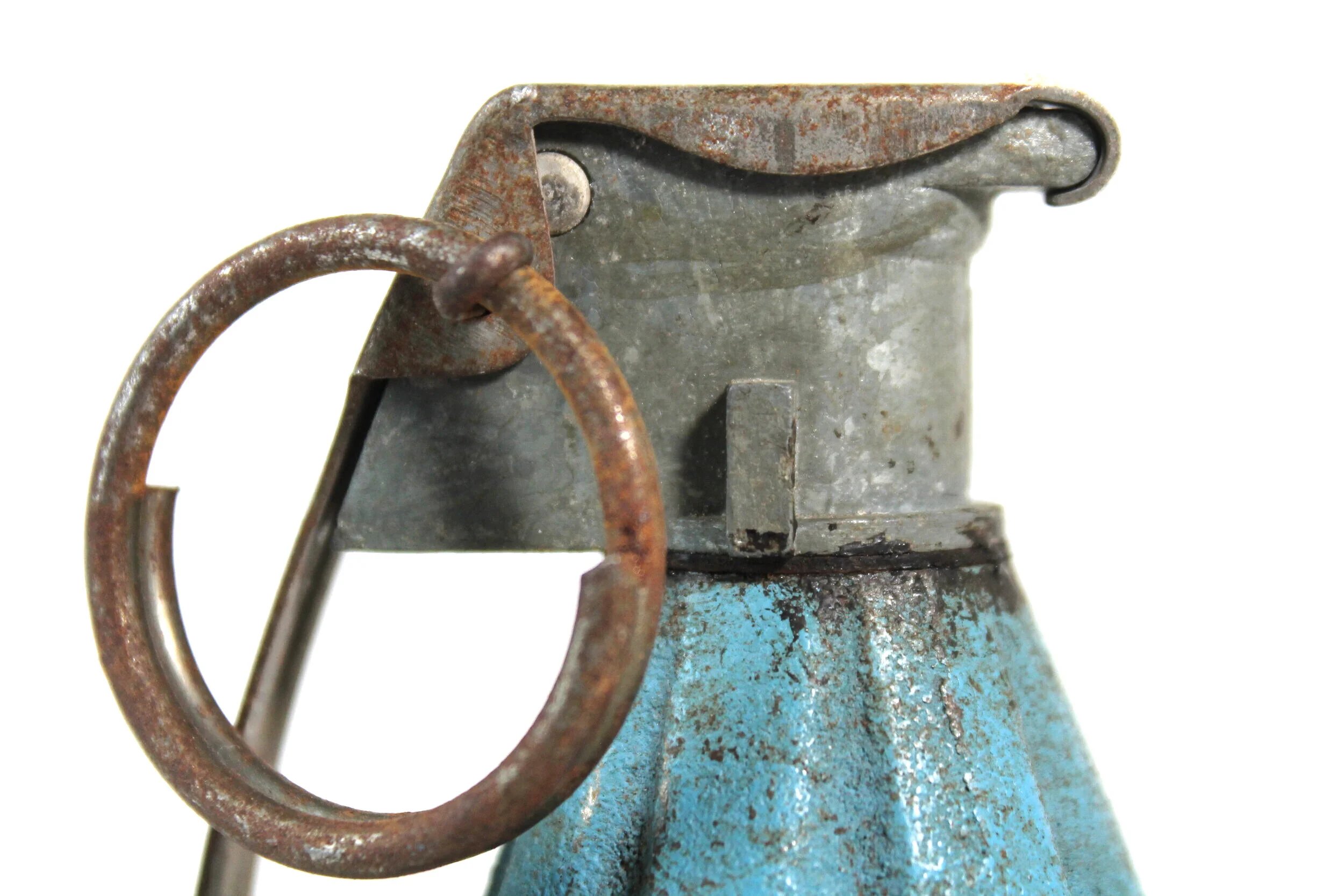 WW2 MKII M21 Inert Practice Pineapple Fragmentation Hand Grenade with M10A3 spent fuse. — image 2