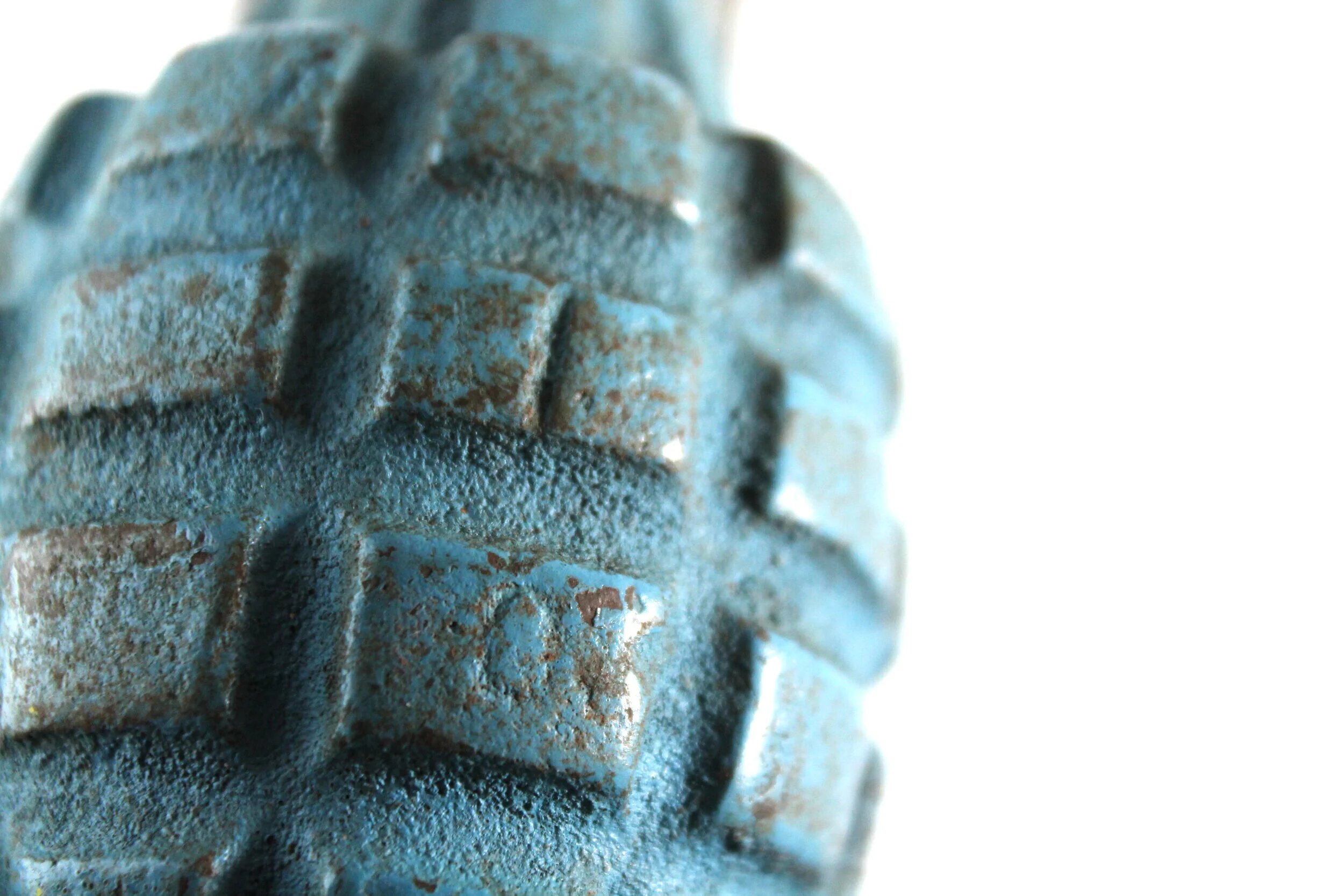 WW2 MKII M21 Inert Practice Pineapple Fragmentation Hand Grenade with M10A3 spent fuse. — image 4