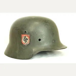 WW2 POLIZEI DOUBLE DECAL M35 NS64 COMBAT HELMET