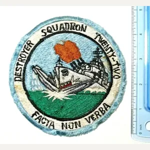 Rare WW2 DESRON 22 Destroyer Squadron Twenty-Two Facta Non Verba …