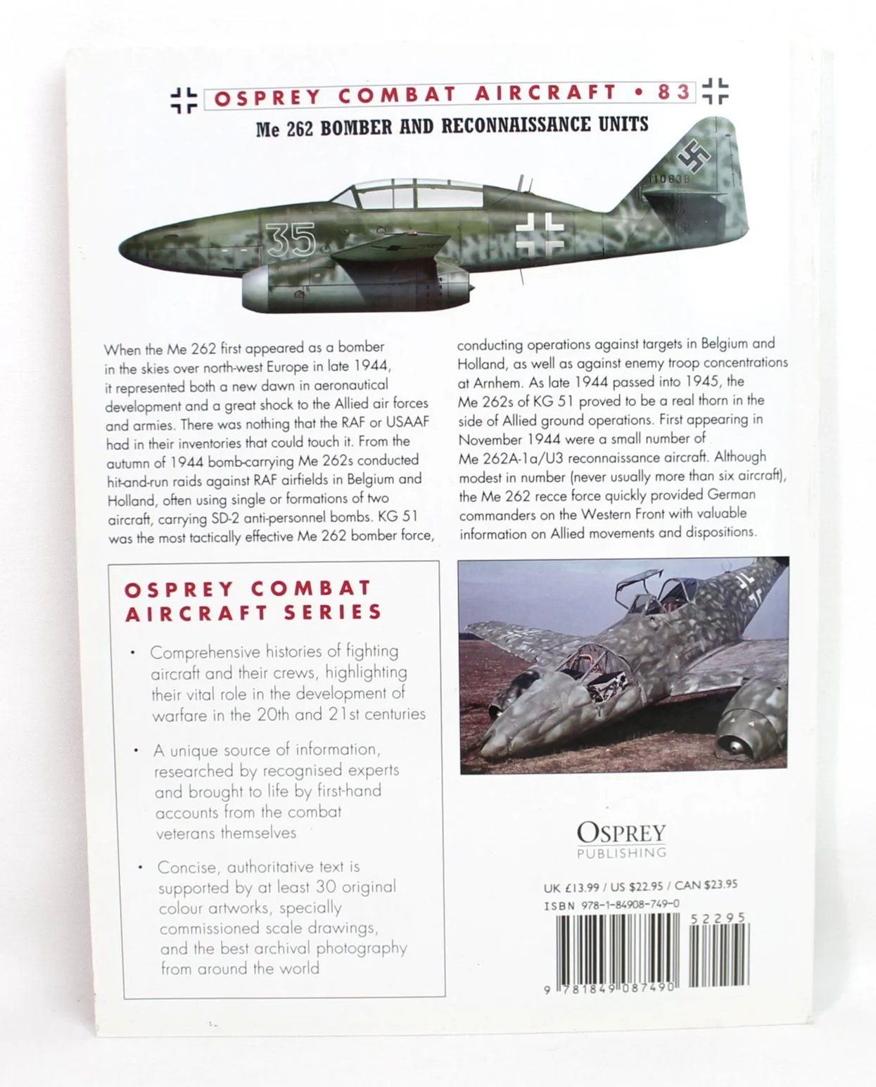 Osprey Combat Aircraft 83- Me 262 Bomber and Reconnaissance Units by Eddie J Creek — image 2