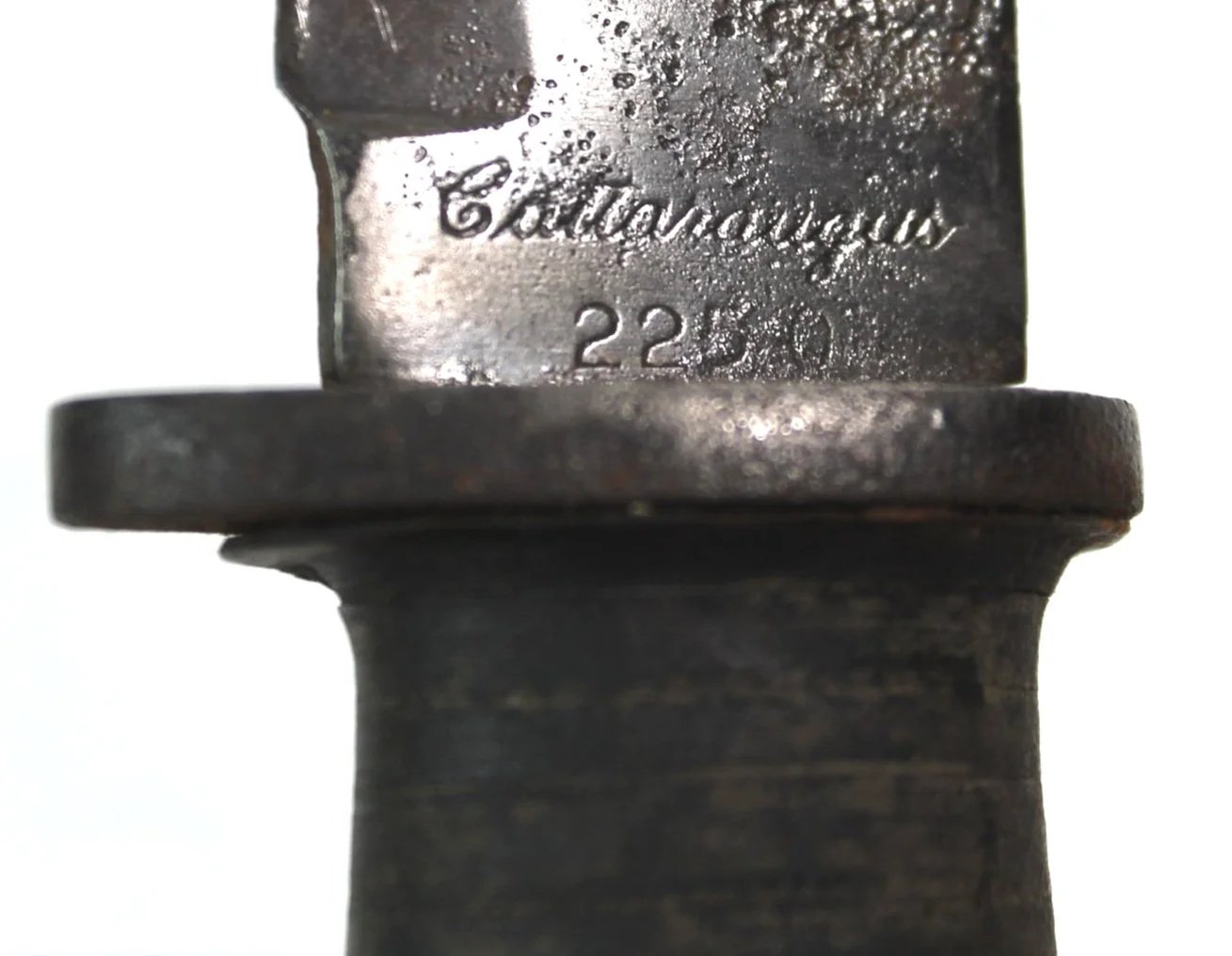 WW2 US Cattaraugus 225Q Quartermaster Knife Stacked Leather Handle — image 4