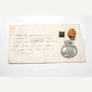 WW2 German, GI Vet Souvonier Lot And Note.