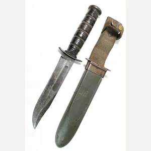 WWII USN MK2 KA-BAR FIGHTING KNIFE W/ Nord MK2 B.M. …