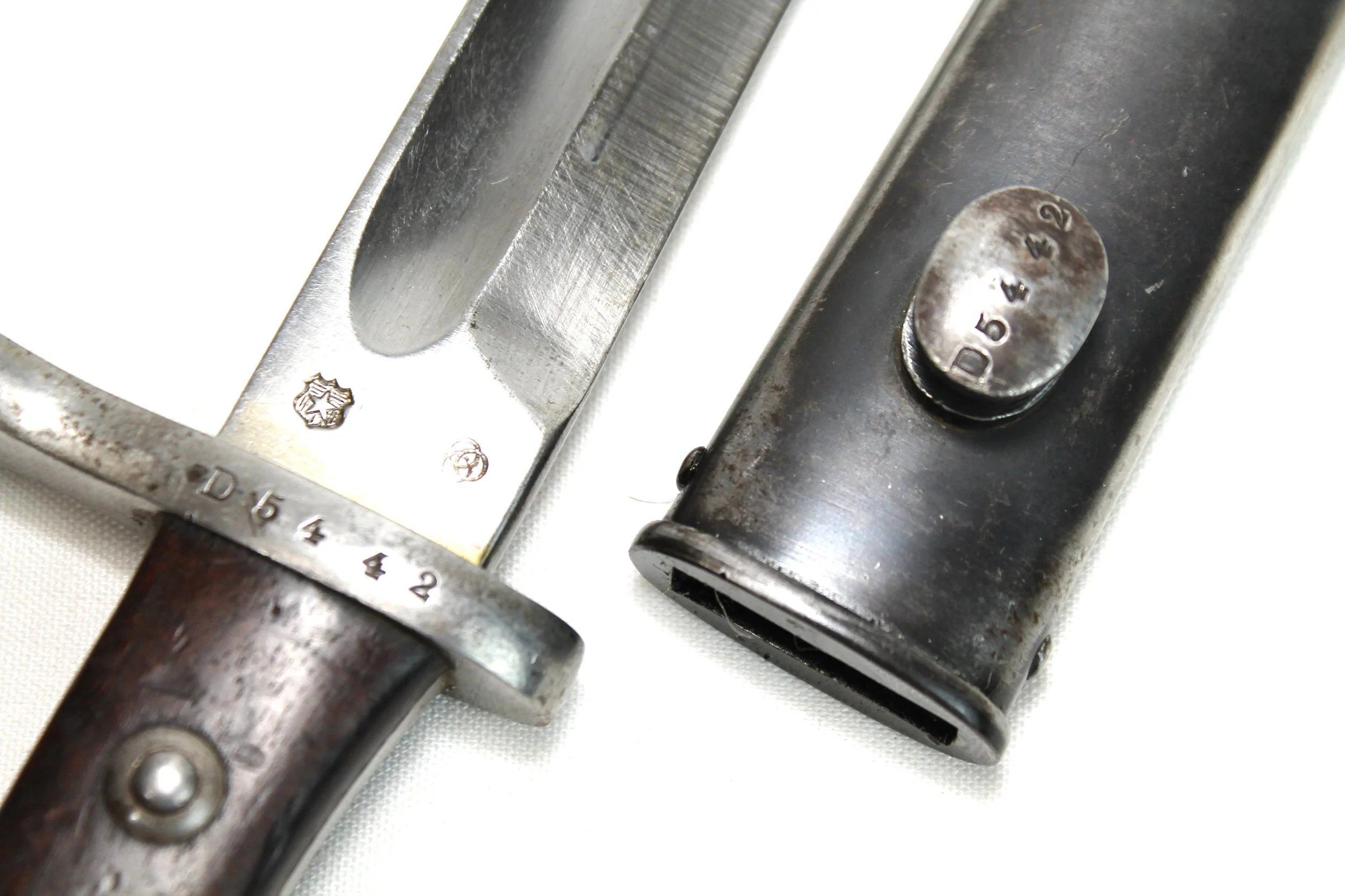 Pre WW1 Austrian Made M1895 Chilean Mauser Bayonet With Matching scabbard — image 2