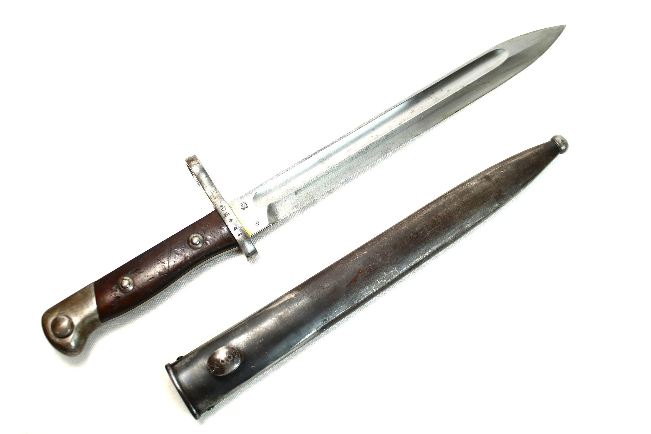 Pre WW1 Austrian Made M1895 Chilean Mauser Bayonet With Matching scabbard — image 3