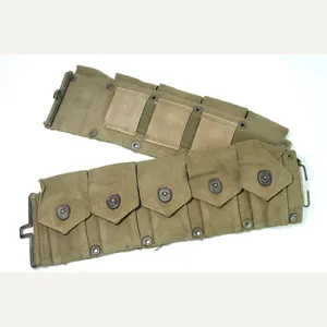 WW2 US M-1 Garand Cartridge Belt 10 Pocket Klikit Pull