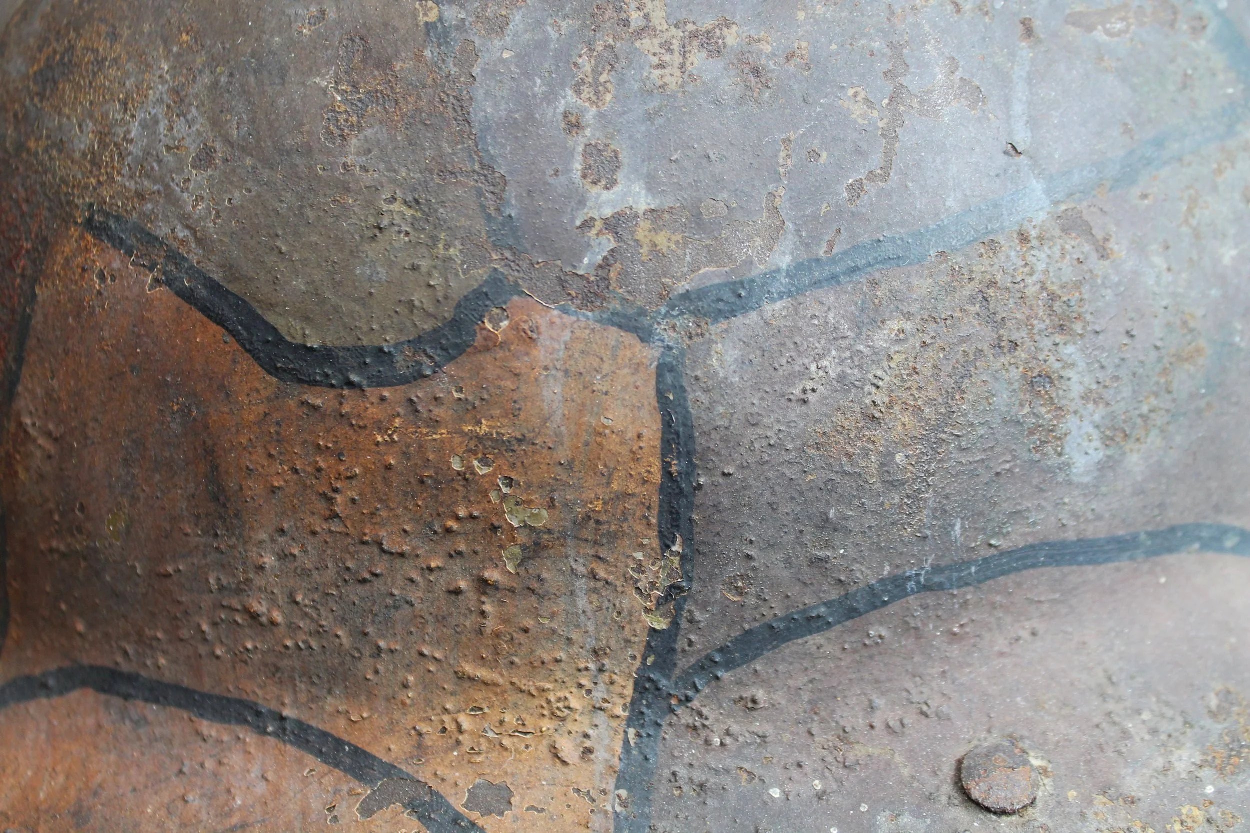 WW1 US Original Camouflage British Made Brodie Helmet — image 13