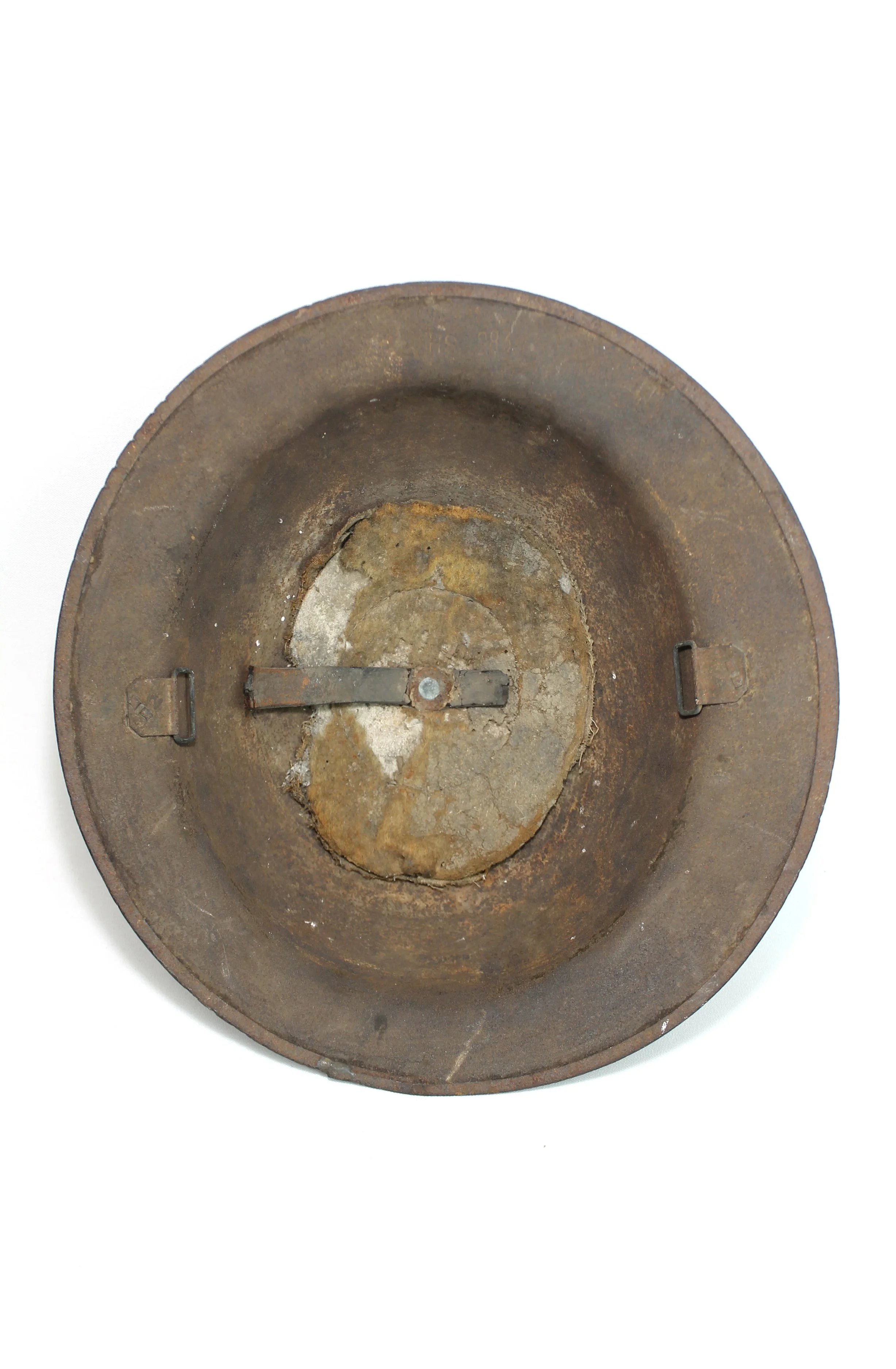 WW1 US Original Camouflage British Made Brodie Helmet — image 9