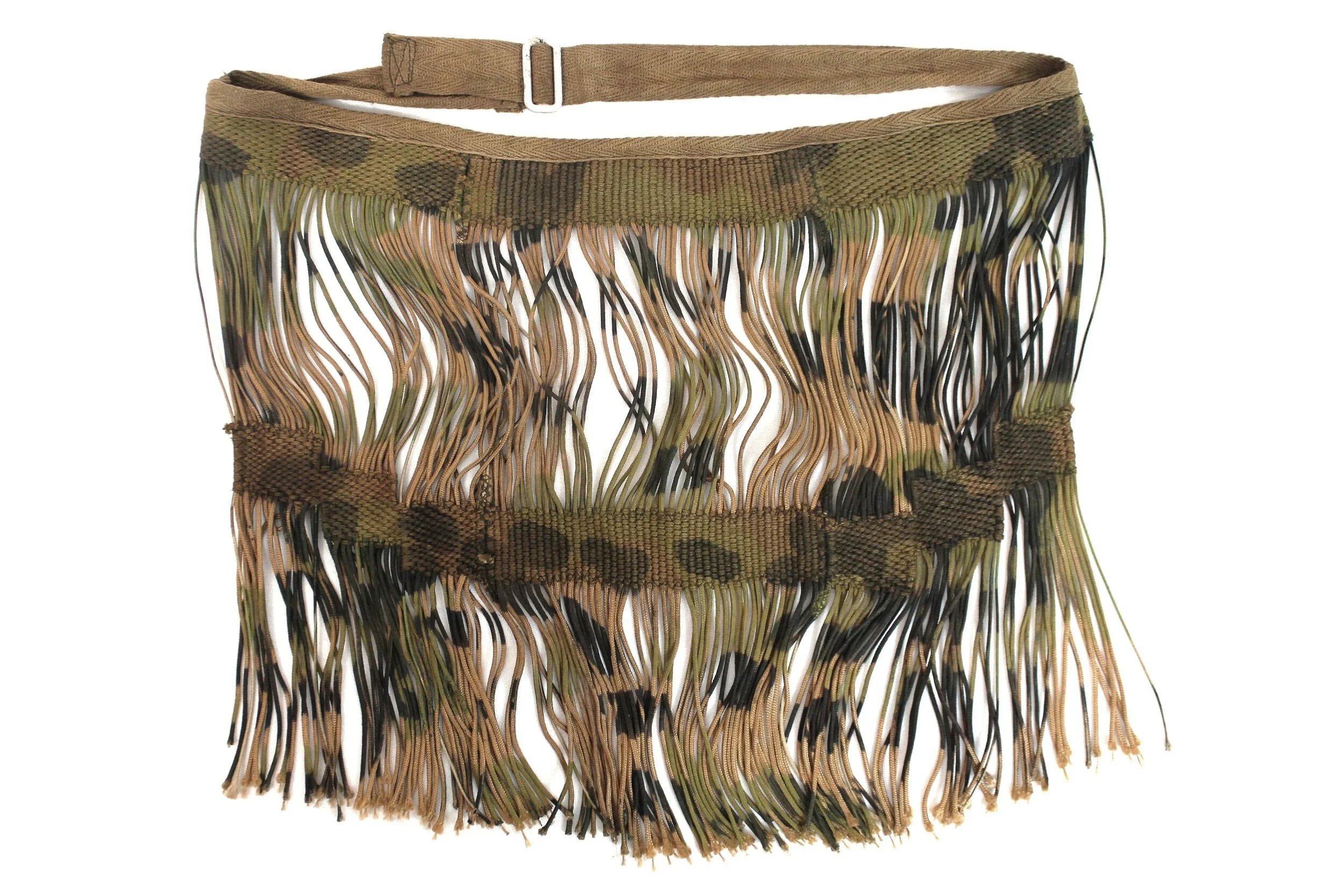 Reproduction WW2 German Waffen SS (Aged) Camouflage Sniper / MG Face Veil Type 2 (Original Slider!) — image 5