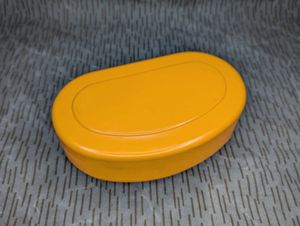 East German Orange Bread Container