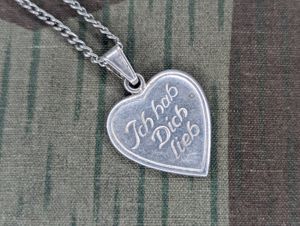 'Ich Hab Dich Lieb' Heart Necklace 835