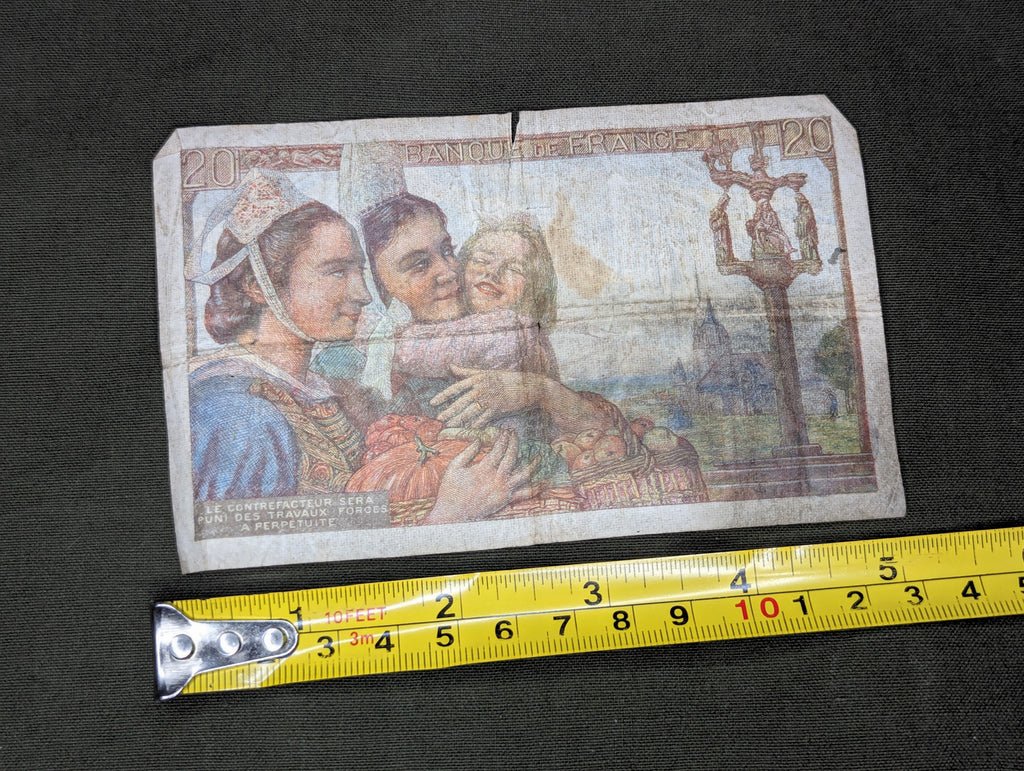 1943 20 Franc Note — image 2