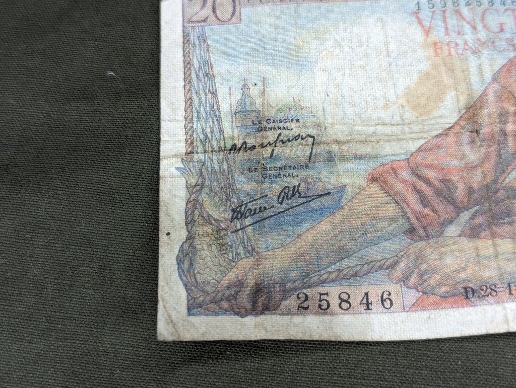 1943 20 Franc Note — image 3