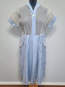 Light Blue Eyelet See-Through Dress(B-45' W-39' H-52')