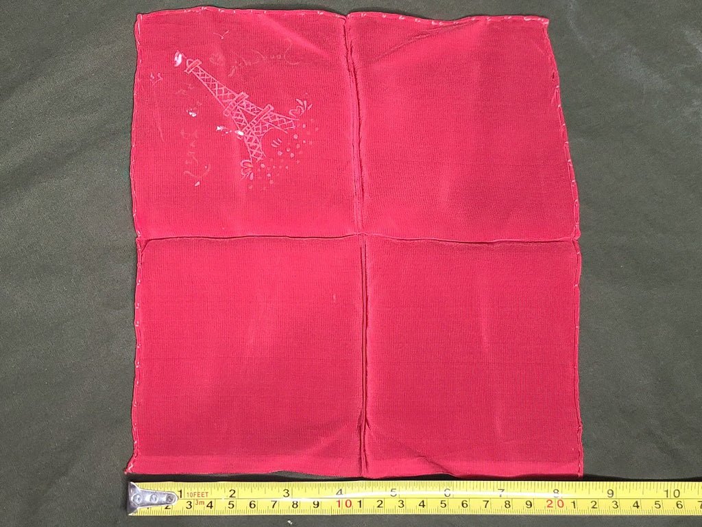 Souvenir of Paris 1945 Red Hankie — image 4