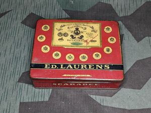 Pre War Belgian Cigarette Tin Ed Laurens
