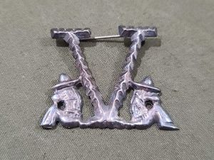 Mexican Silver V for Victory Pin