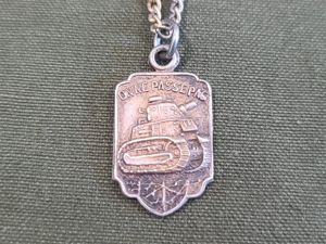 On ne Passe Pas French WWI Sweetheart Tank Necklace