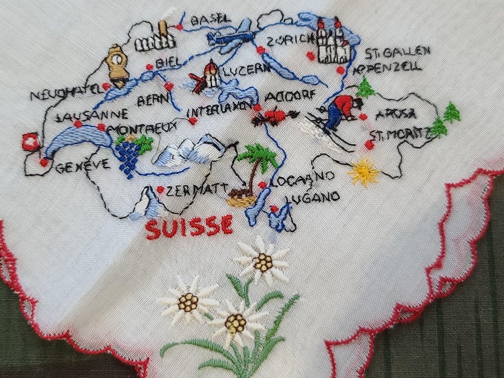 Switzerland Souvenir Hankie — image 2