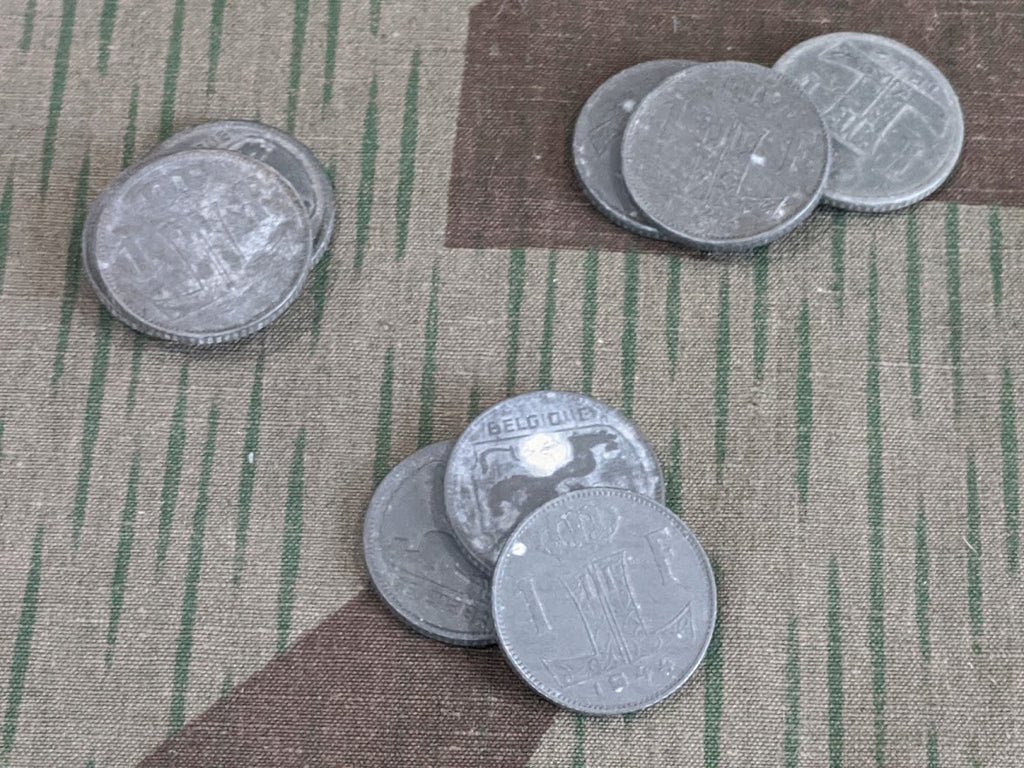 3 Wartime Belgian Coins — image 2
