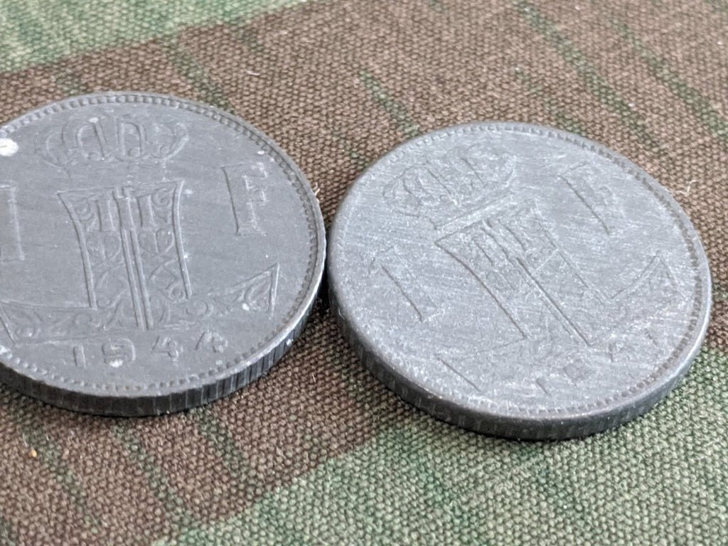 3 Wartime Belgian Coins — image 3