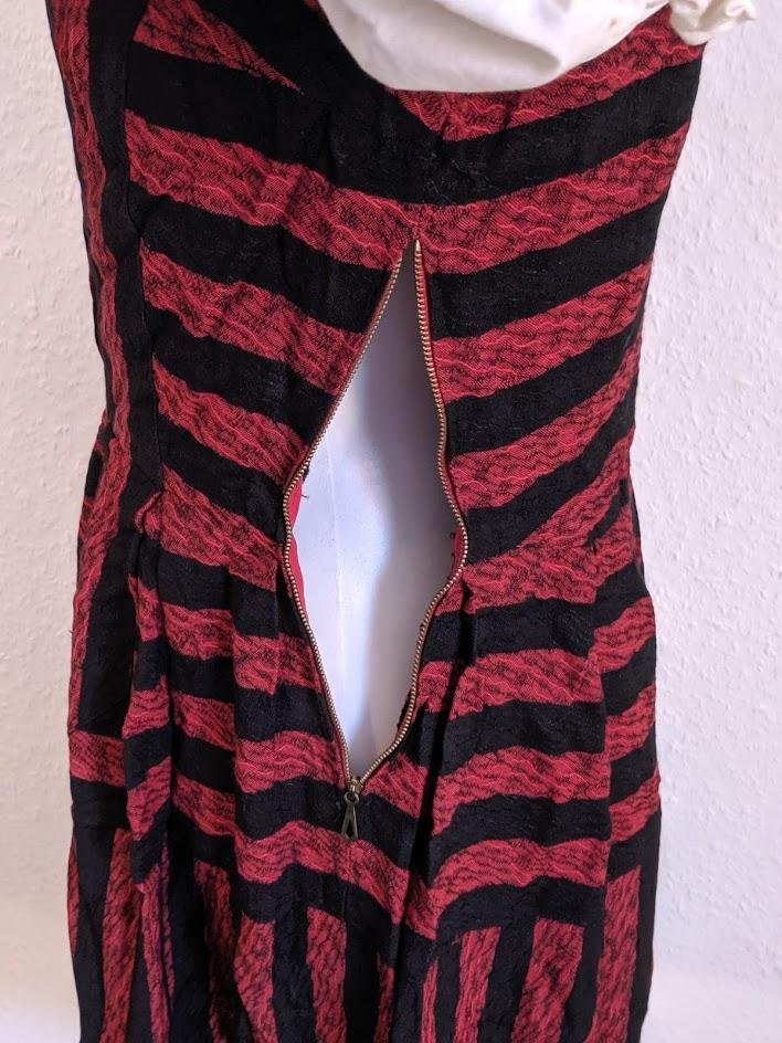 Red and Black Striped Dirndl(B-37' W-27' H-42') — image 11