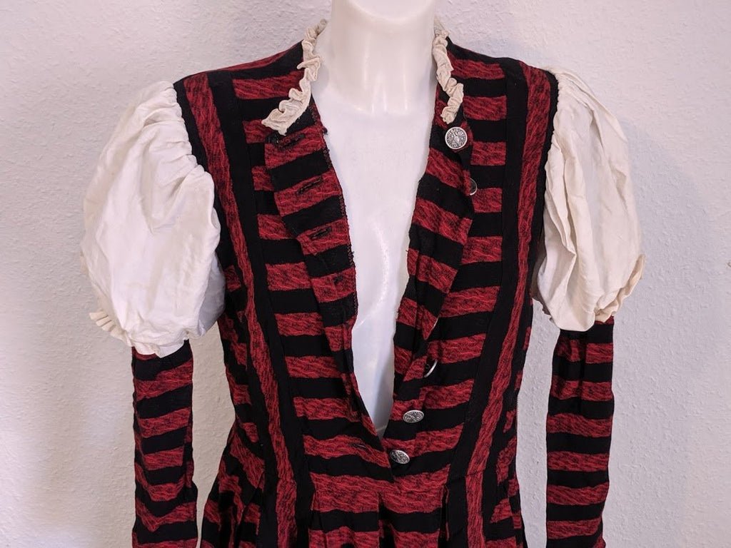 Red and Black Striped Dirndl(B-37' W-27' H-42') — image 14