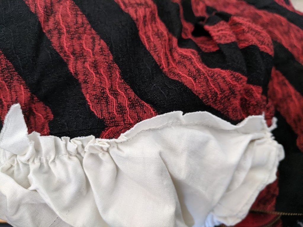 Red and Black Striped Dirndl(B-37' W-27' H-42') — image 18