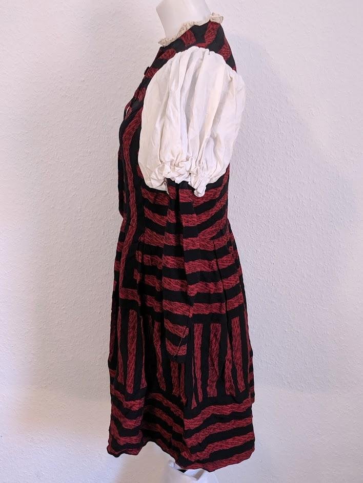 Red and Black Striped Dirndl(B-37' W-27' H-42') — image 5