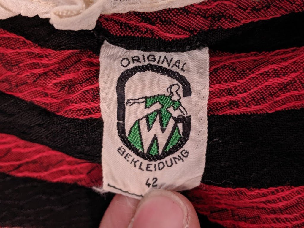 Red and Black Striped Dirndl(B-37' W-27' H-42') — image 7