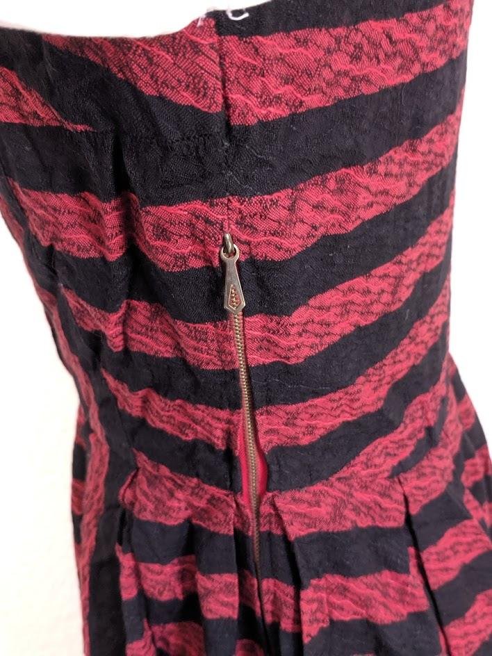 Red and Black Striped Dirndl(B-37' W-27' H-42') — image 9