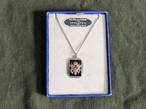 US Army Sweetheart Necklace in Box Sterling