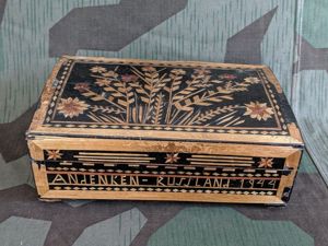 Andenken Russland 1944 Wood Inlay Box