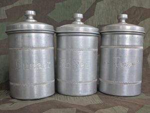 Aluminum Container Set: Coffee, Tea, Sugar