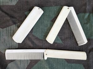 White Celluloid Folding Combs