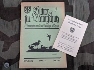 Blätter für Naturschutz - Booklet for Nature Protection 1941
