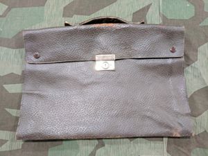 Original German Roll-Up Briefcase w/ Key Needs Sewing
