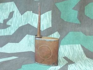 Period Brass Oil Bottle 'Oel'